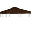 vidaXL pavillontopdække 2 niveauer 3x3 m 310 g/m² brun - Festtelte & havepavilloner – tage