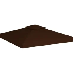 vidaXL pavillontopdække 2 niveauer 3x3 m 310 g/m² brun - Festtelte & havepavilloner – tage