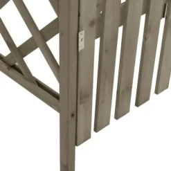 vidaXL pergola med låge 116x40x204 cm massivt grantræ grå - Havebuer, espalierer & pergolaer