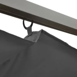 vidaXL pergola med sammenrulleligt tag 3x3 m 180 g/m² antracitgrå - Havebuer, espalierer & pergolaer