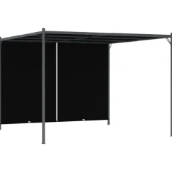 vidaXL pergola tilbagetrækkeligt tag 3x3 m antracitgrå - Havebuer, espalierer & pergolaer