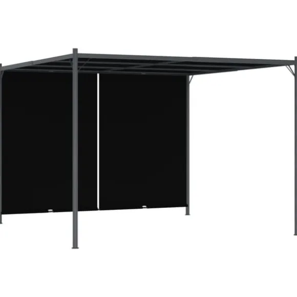 vidaXL pergola tilbagetrækkeligt tag 3x3 m antracitgrå - Havebuer, espalierer & pergolaer