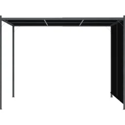 vidaXL pergola tilbagetrækkeligt tag 3x3 m antracitgrå - Havebuer, espalierer & pergolaer