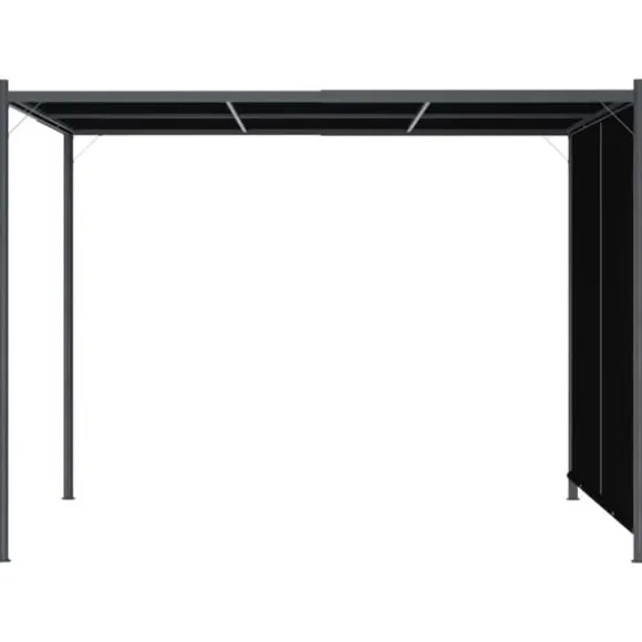 vidaXL pergola tilbagetrækkeligt tag 3x3 m antracitgrå - Havebuer, espalierer & pergolaer
