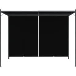 vidaXL pergola tilbagetrækkeligt tag 3x3 m antracitgrå - Havebuer, espalierer & pergolaer