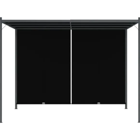 vidaXL pergola tilbagetrækkeligt tag 3x3 m antracitgrå - Havebuer, espalierer & pergolaer