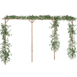 vidaXL pergola 385x40x205 cm bambus - Havebuer, espalierer & pergolaer