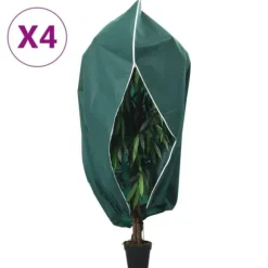 vidaXL plantebeskyttelse med lynlås 4 stk. 70 g/m² 3,93x3,5 m