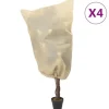vidaXL plantebeskyttelse med snore 4 stk. 70 g/m² 0,8x0,8 m - Havearbejde – tilbehør