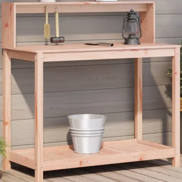 vidaXL plantebord med hylder 108x50x109,5 cm massivt douglasgran - Planteborde