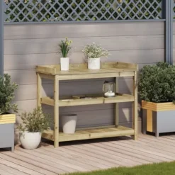 vidaXL plantebord med hylder 108x45x86,5 cm imprægneret fyrretræ - Planteborde