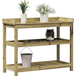 vidaXL plantebord med hylder 108x45x86,5 cm imprægneret fyrretræ - Planteborde