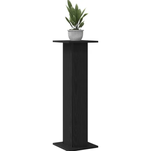 vidaXL Planteholder 2 pcs Sort eg 30 x 30 x 95 cm Konstrueret træ