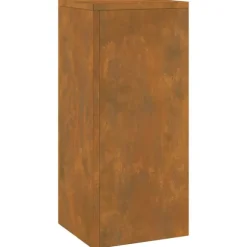vidaXL Planteholdere 2 pcs Rusten 24 x 24 x 55 cm Forvitret stål