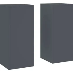 vidaXL Planteholdere 2 pcs Antracit 24 x 24 x 55 cm Stål