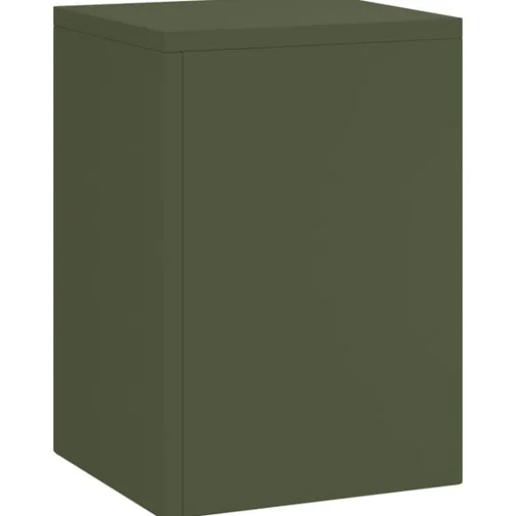 vidaXL Planteholdere 3 pcs Olivengrøn 24 x 24 x 75 cm Stål