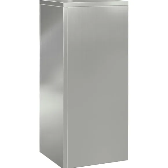 vidaXL Planteholdere 2 pcs Sølv 24 x 24 x 55 cm Galvaniseret stål