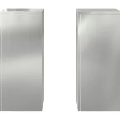 vidaXL Planteholdere 2 pcs Sølv 24 x 24 x 55 cm Galvaniseret stål