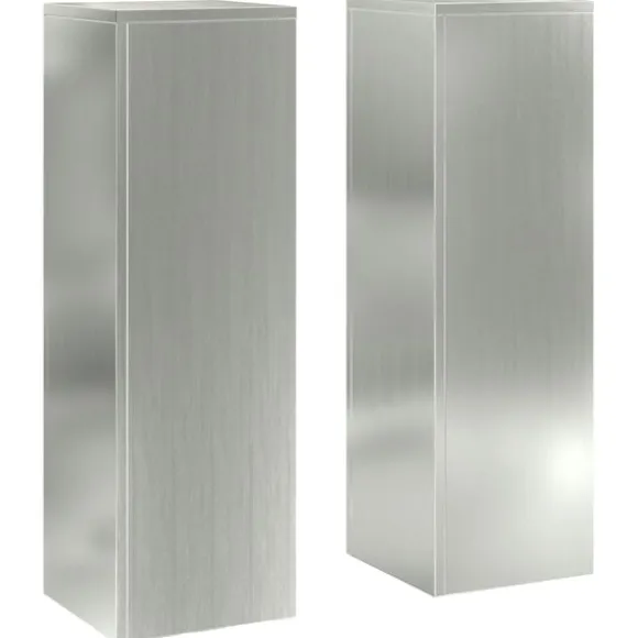 vidaXL Planteholdere 2 pcs Sølv 24 x 24 x 75 cm Galvaniseret stål