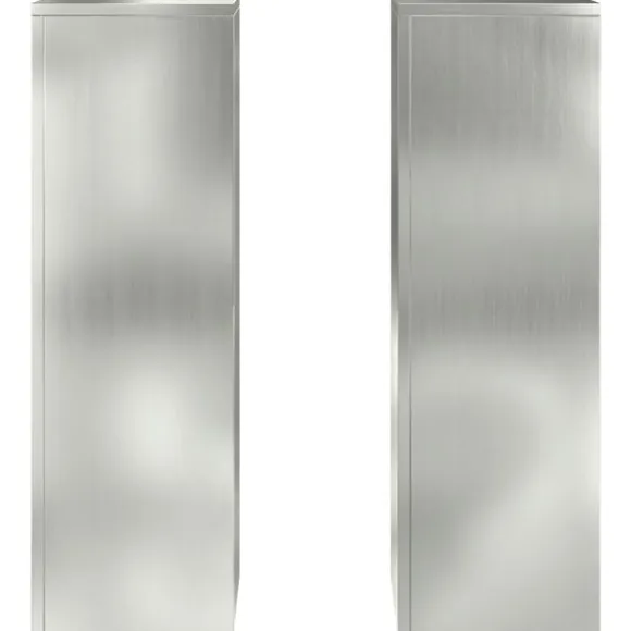 vidaXL Planteholdere 2 pcs Sølv 24 x 24 x 75 cm Galvaniseret stål