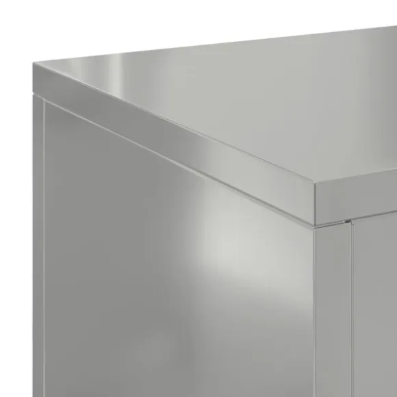 vidaXL Planteholdere 2 pcs Sølv 24 x 24 x 75 cm Galvaniseret stål