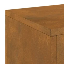 vidaXL Planteholdere 2 pcs Rusten 24 x 24 x 75 cm Forvitret stål