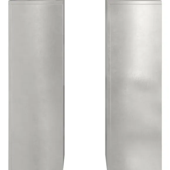 vidaXL Planteholdere 2 pcs Sølv 24 x 24 x 75 cm Rustfrit stål