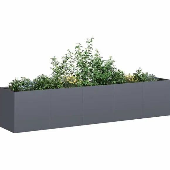 vidaXL plantekasse antracitgrå 200x40x40 cm koldvalset stål