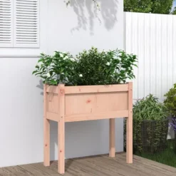 vidaXL plantekasse med ben 70x31x70 cm massivt douglasgran - Plantekrukker