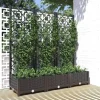 vidaXL plantekasse med espalier 120x40x121,5 cm PP sort - Plantekrukker