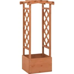vidaXL plantekasse med espalier 49x39x117 cm fyrretræ - Plantekrukker