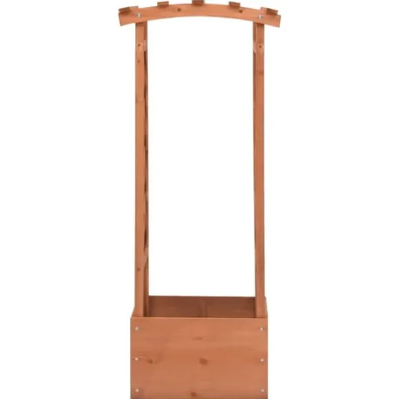 vidaXL plantekasse med espalier 49x39x117 cm fyrretræ - Plantekrukker