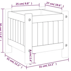 vidaXL plantekasse med for 31x31x30 cm massivt akacietræ - Plantekrukker