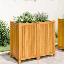 vidaXL plantekasse med for 84x42x75 cm massivt akacietræ - Plantekrukker
