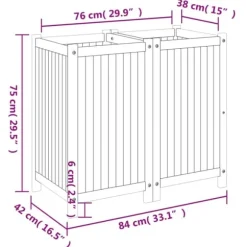 vidaXL plantekasse med for 84x42x75 cm massivt akacietræ - Plantekrukker