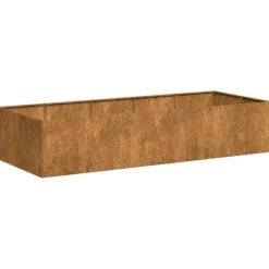 vidaXL plantekasse rustfarvet 200x80x40 cm forvitringsstål