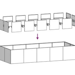 vidaXL plantekasse rustfarvet 200x80x40 cm forvitringsstål