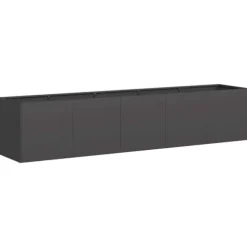 vidaXL plantekasse sort 200x40x40 cm koldvalset stål