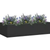 vidaXL plantekasse til kontor 90x40x23 cm stål antracitgrå - Plantekrukker