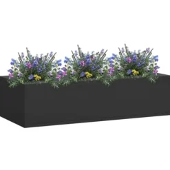 vidaXL plantekasse til kontor 90x40x23 cm stål antracitgrå - Plantekrukker