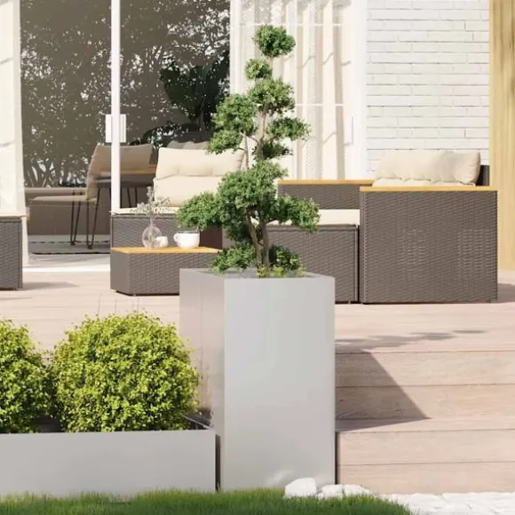 vidaXL plantekasse 40x80x80 cm rustfrit stål