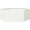 vidaXL plantekasse 138x120x45 cm sekskantet stål hvid