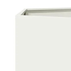 vidaXL plantekasse 138x120x45 cm sekskantet stål hvid