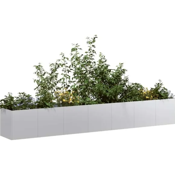 vidaXL plantekasse 280x40x40 cm galvaniseret stål