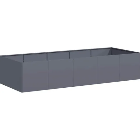 vidaXL plantekasse 200x80x40 cm stål antracitgrå