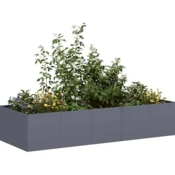 vidaXL plantekasse 200x80x40 cm stål antracitgrå