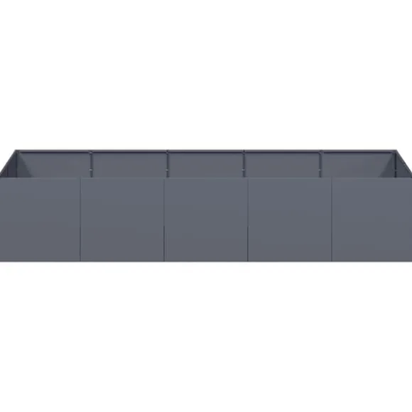 vidaXL plantekasse 200x80x40 cm stål antracitgrå