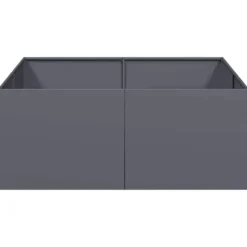 vidaXL plantekasse 100x100x40 cm stål antracitgrå