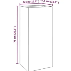 vidaXL plantekasse 32x29x75 cm koldvalset stål antracitgrå - Plantekrukker