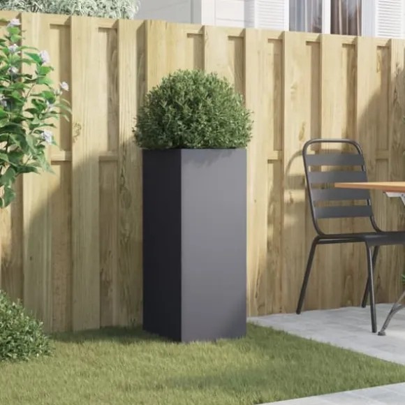 vidaXL plantekasse 32x29x75 cm koldvalset stål antracitgrå - Plantekrukker
